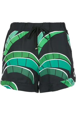 AMIR SLAMA Shorts mit tropischem Print