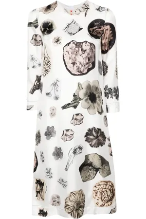 Marni Seidenkleid mit Blumen-Print