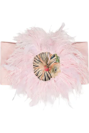 Cynthia Rowley Bandeau-Top mit Federn