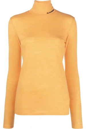 Jil Sander Rollkragenoberteil mit Logo-Print
