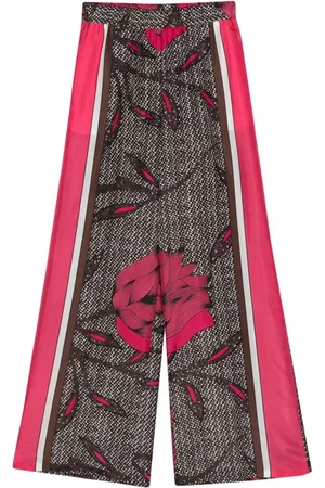 P.A.R.O.S.H. Seidenhose mit Blumen-Print