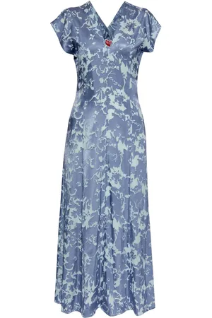 Kenzo Flower Camo Maxikleid aus Satin
