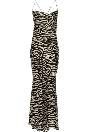 Parlor Ärmelloses Maxikleid mit Zebra-Print