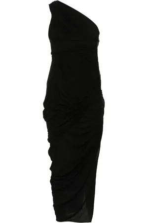 Rick Owens Drapiertes One-Shoulder-Midikleid