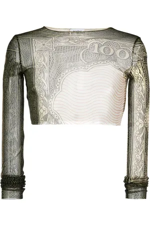 Jean Paul Gaultier Cropped-Oberteil mit grafischem Print