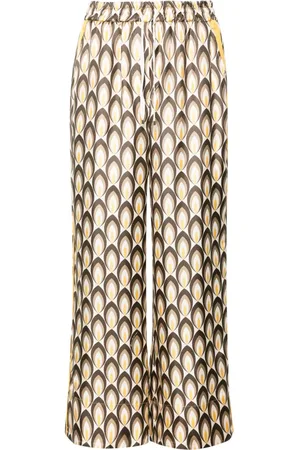 LORENA ANTONIAZZI Hoch sitzende Palazzo-Seidenhose