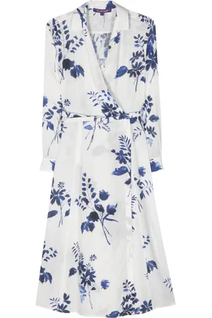 Ralph Lauren Gewickeltes Midikleid mit Blumen-Print