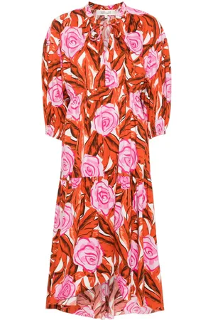 Diane von Furstenberg Artie Kleid mit Palm Floral-Print