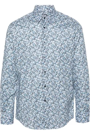 Karl Lagerfeld Popeline-Hemd mit Blumen-Print