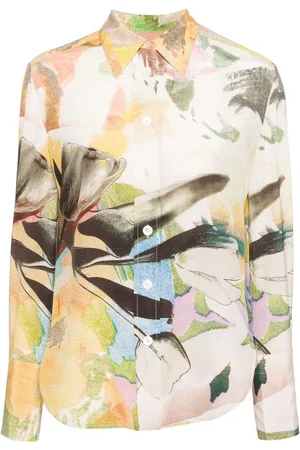 Paul Smith Hemd mit floralem Collagen-Print