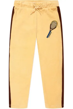 Mini Rodini Bestickte Hose aus Bio-Baumwolle