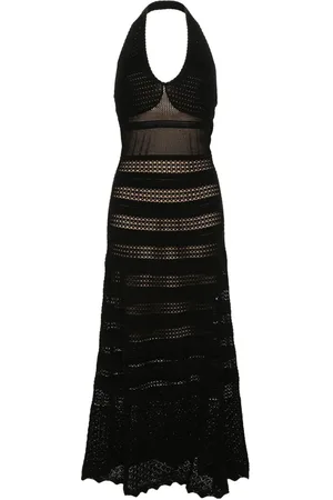Twin-Set Maxikleid in Lochstrick