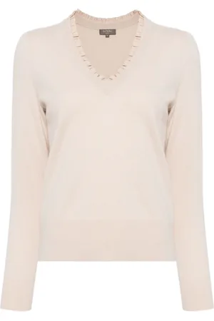 N.PEAL Kaschmirpullover mit Rüschen