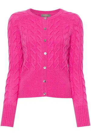 N.PEAL Myla Kaschmircardigan mit Zopfmuster