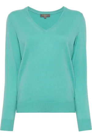 N.PEAL Kaschmirpullover mit V-Ausschnitt