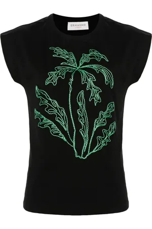 Ermanno Firenze T-Shirt mit Palmenapplikation