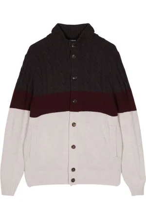 Cruciani Cardigan mit Zopfmuster
