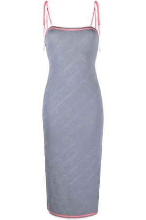 Fendi Midikleid mit Monogramm