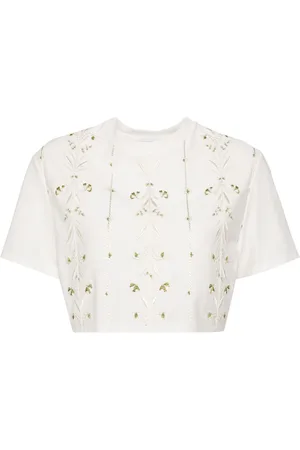 Giambattista Valli Cropped-Oberteil mit Stickerei