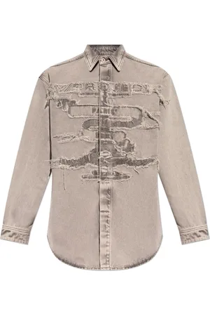 Y / PROJECT Ausgefranstes Jeanshemd
