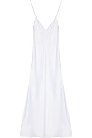 FORTE FORTE Plissiertes Satin-Midikleid