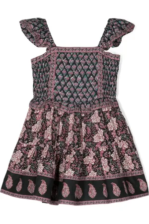SEA Donna Kleid mit gesmoktem Einsatz