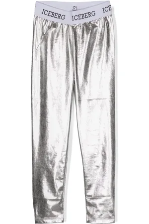 Iceberg Laminierte Leggings mit Logo-Bund