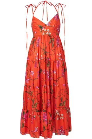Erdem Gestuftes Kleid mit Blumen-Print