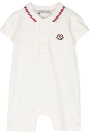 Moncler Strampler mit Logo-Patch
