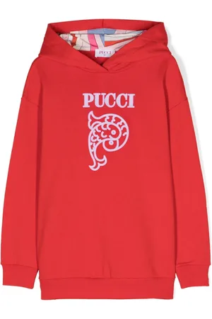 PUCCI Junior Hoodie mit vorstehendem Logo