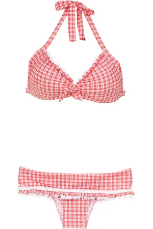 AMIR SLAMA Bikini mit Karomuster