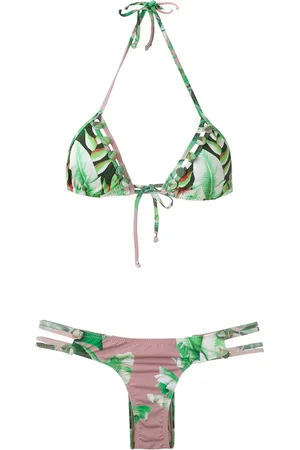 AMIR SLAMA Triangel-Bikini mit Print