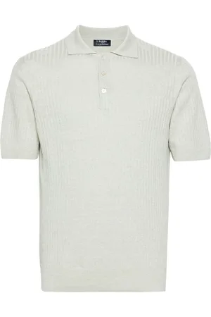 BARBA Geripptes Poloshirt