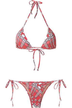 AMIR SLAMA Bikini mit geometrischem Print