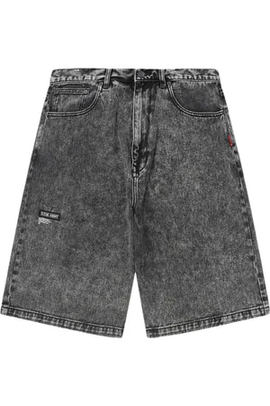 Izzue Jeans-Shorts mit Logo-Patch