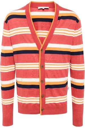 Maison Kitsuné Gestreifter Intarsien-Cardigan