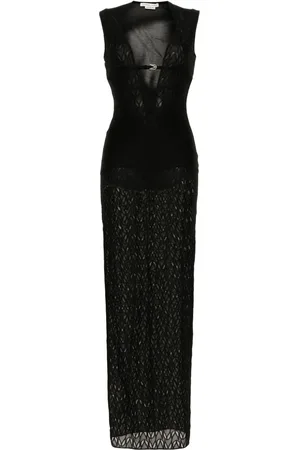 ALESSANDRO VIGILANTE Maxikleid aus Monogramm-Jacquard