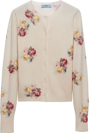 Prada Cardigan mit Blumen-Print