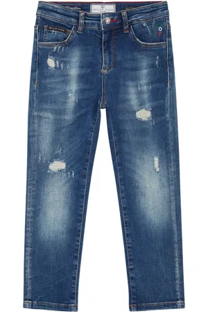 Philipp Plein Straight-Leg-Jeans mit Logo-Applikation