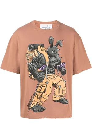 Natasha Zinko Camping Bunny T-Shirt mit Distressed-Detail