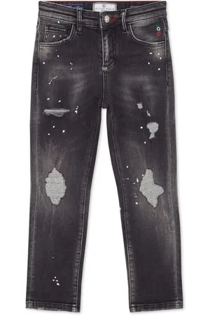 Philipp Plein Gerade Jeans mit Distressed-Detail