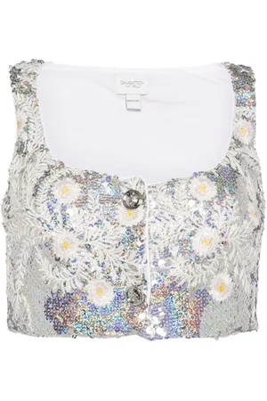 Giambattista Valli Cropped-Top mit Pailletten