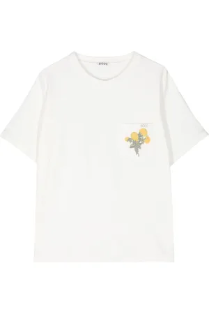 BODE T-Shirt mit Blumenstickerei