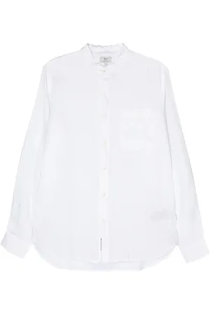 Woolrich Leinenhemd mit Stehkragen