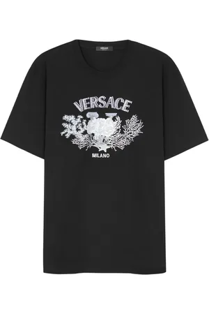 VERSACE University Coral T-Shirt mit Stickerei
