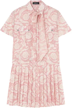 VERSACE Barocco Lavalli�re Minikleid aus Seide
