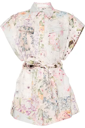 ZIMMERMANN Halliday Playsuit mit Blumen-Print
