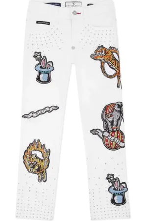 Philipp Plein Jeans mit Zirkusapplikation