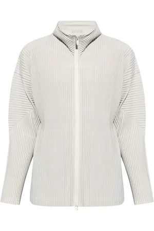 Issey Miyake Plissierte Kapuzenjacke