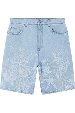 VERSACE Jeans-Shorts mit Barocco Sea-Print